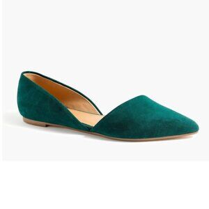NWT JCrew Zoe d'Orsay Suede Flats